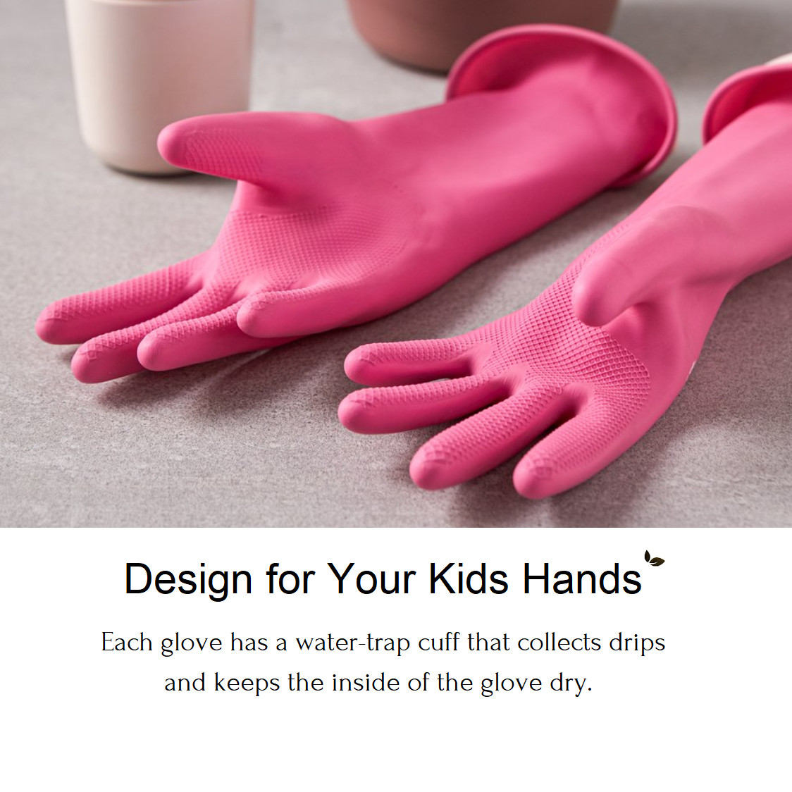 Kids Reusable Multipurpose Waterproof Hand Protection Latex Dish Rubber Gloves
