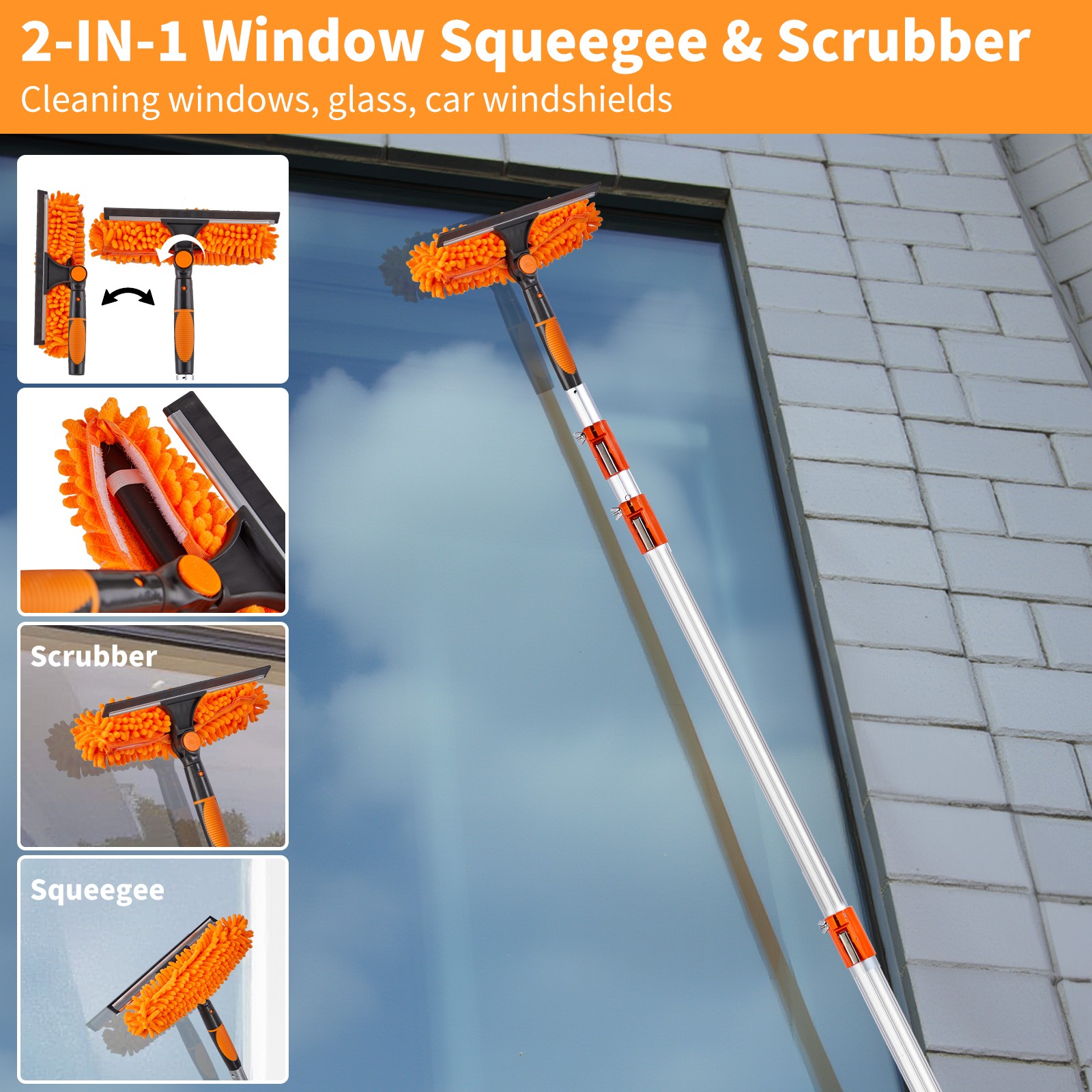 4-24FT High Reach Duster Kit，orange