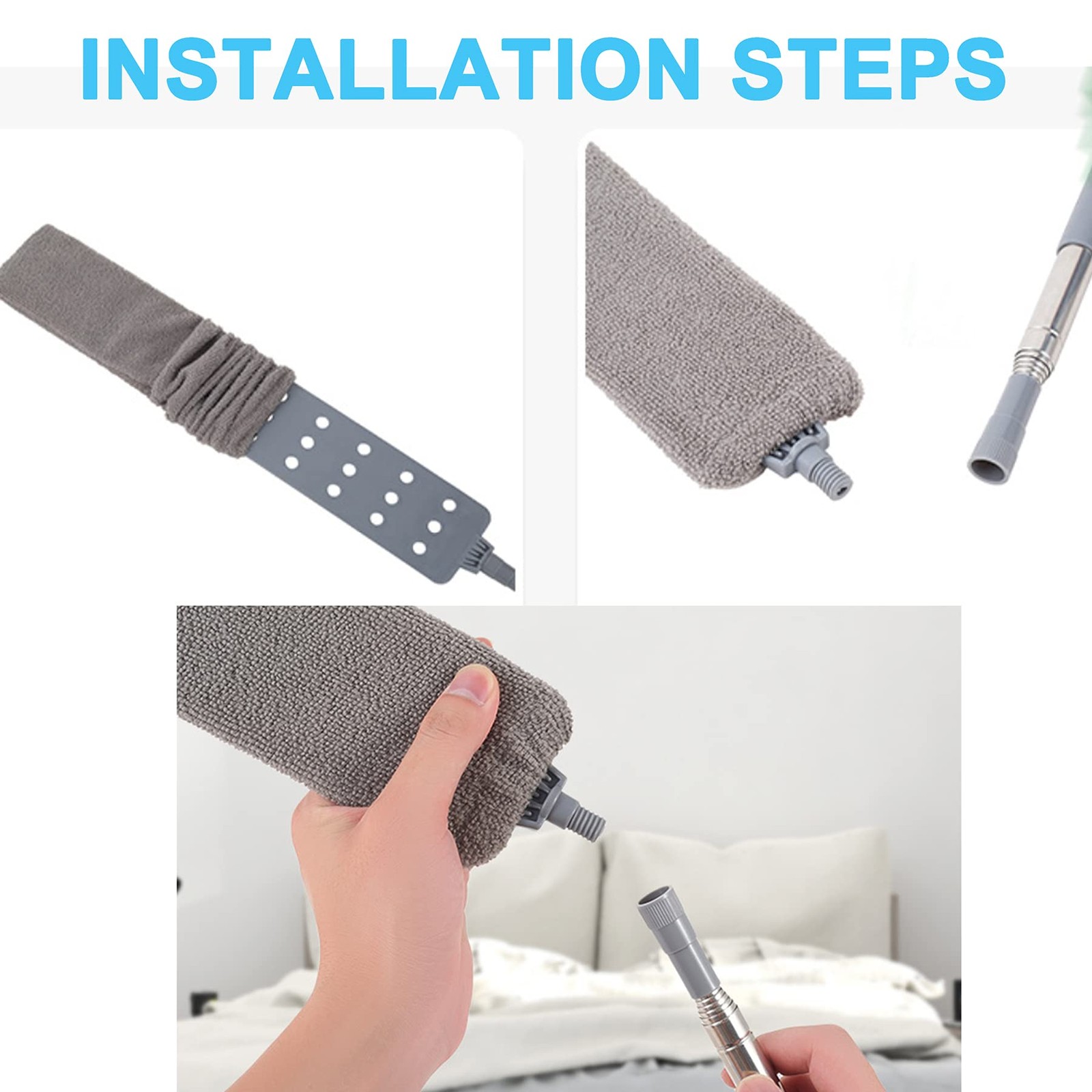 Upgraded Under Appliance Cleaning Gadgets, Microfiber Gap Duster, Skinny Flat…