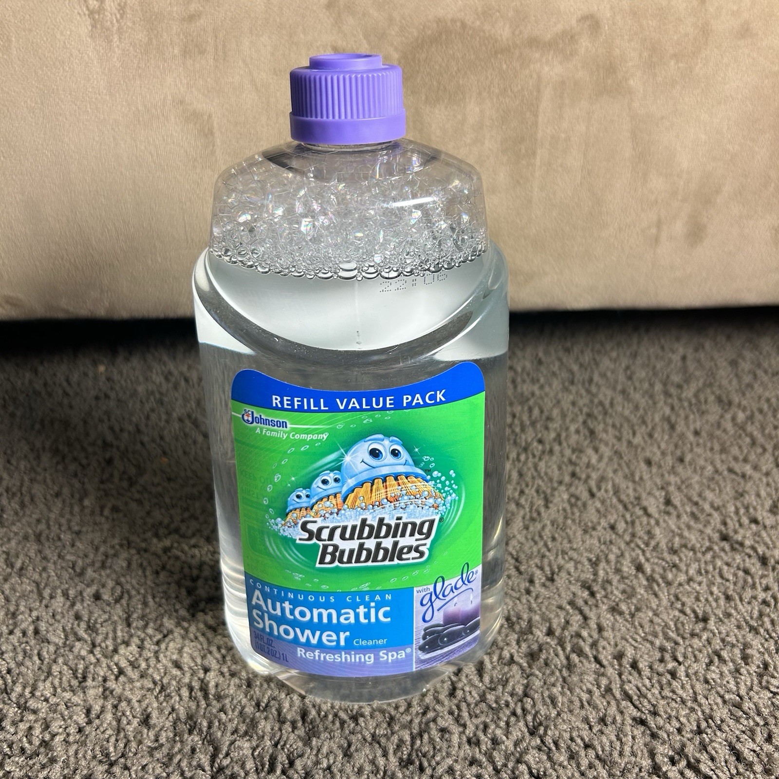 Scrubbing Bubbles Automatic Shower Cleaner Refill 34 oz New Glade Refreshing Spa