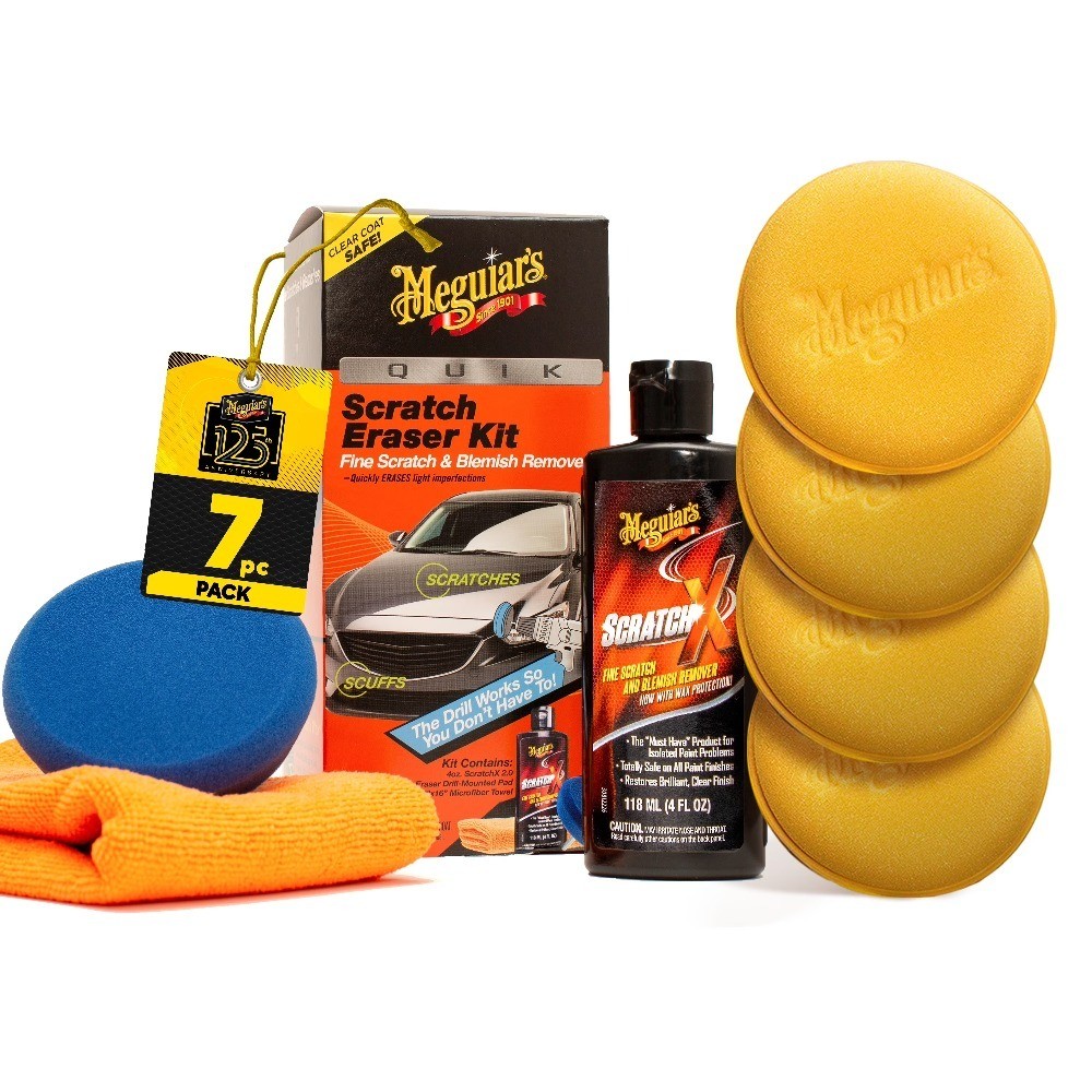 Drill Mounted Scratch Remover Kit with Buffing Pad Polishing Compound and
