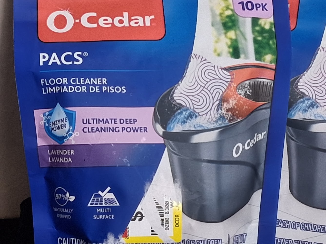 O Cedar PACS Hard Floor Cleaner Lavender Scent 10 Count 3 Pack Bundle 30 Total
