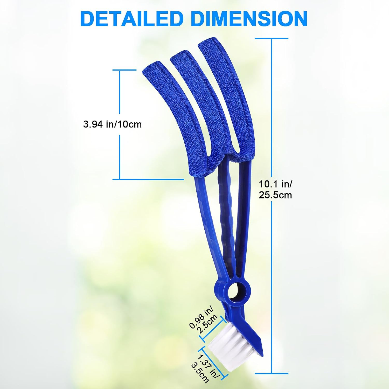 2 in 1 Window Blind Cleaner Duster Tool,Dual Brush Head,With 4 Removable and Was