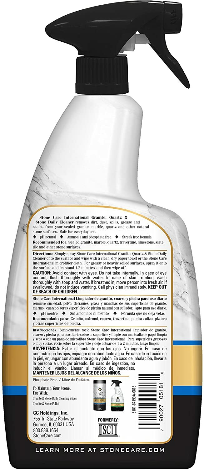 Stone Care 5181 Granite, Quartz & Stone Daily Cleaner, 32 Oz