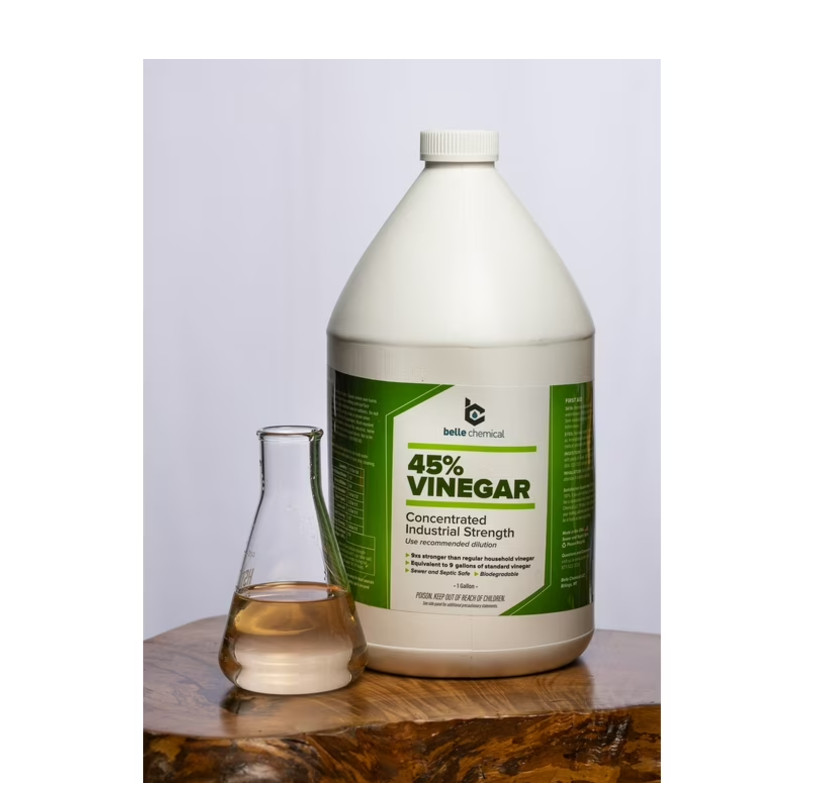 45% Pure Vinegar – 9X Concentrated Industrial Grade (1-Gallon), Biodegradable