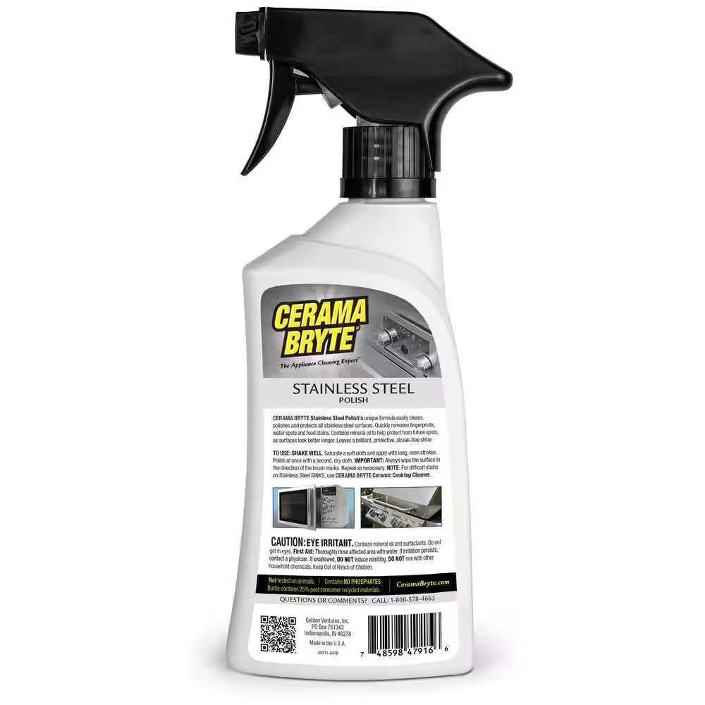 Cerama Bryte Stainless Steel Cleaning Polish and Conditioner 16 Oz.