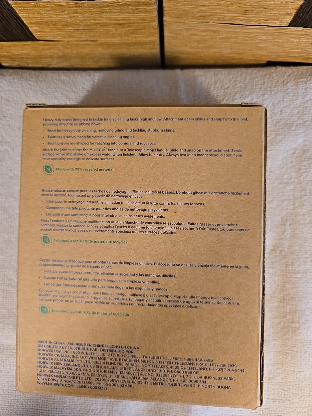 Norwex Tub and Tile Cleaning Attachment with Bristles New in Box