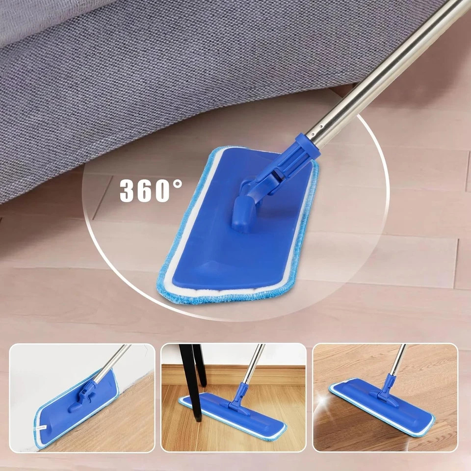Microfiber Mop for Laminate, Hardwood, Tile, Vinyl – Includes 2