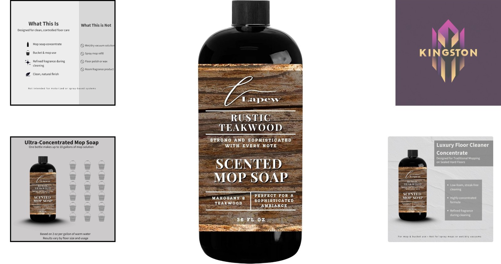 Rustic Teakwood Scented Mop Soap – Luxury Cleaner for Streak-Free Hard Floors