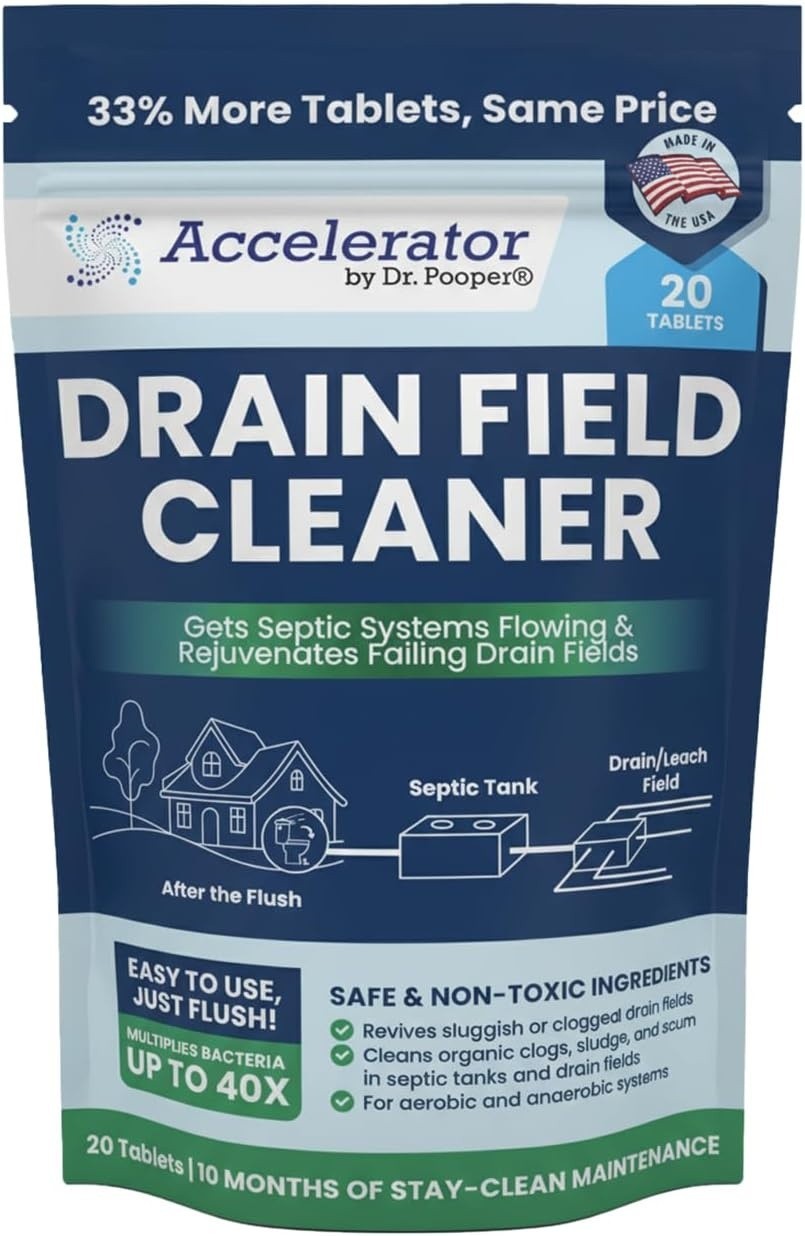 Accelerator by Dr. Pooper Drain Field Cleaner – Clears Septic Tank PLUS the L…