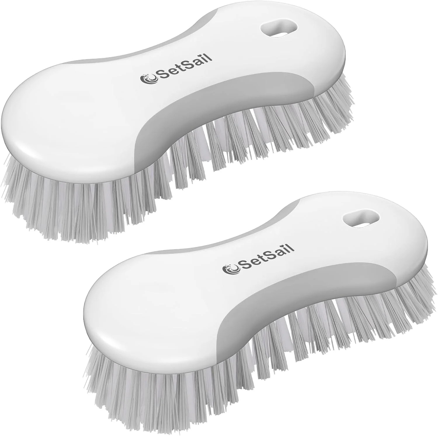 SetSail Multi-Purpose Scrub Brush of 2 Pack, Stiff Bristles Cleaning Brush with