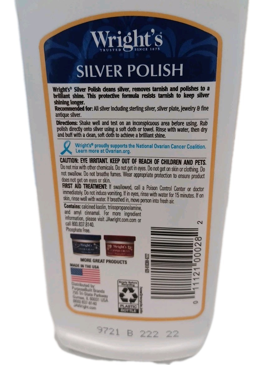 Wright’s Anti Tarnish Sterling silver, Silver Plate, Polish Cleaner 7 oz