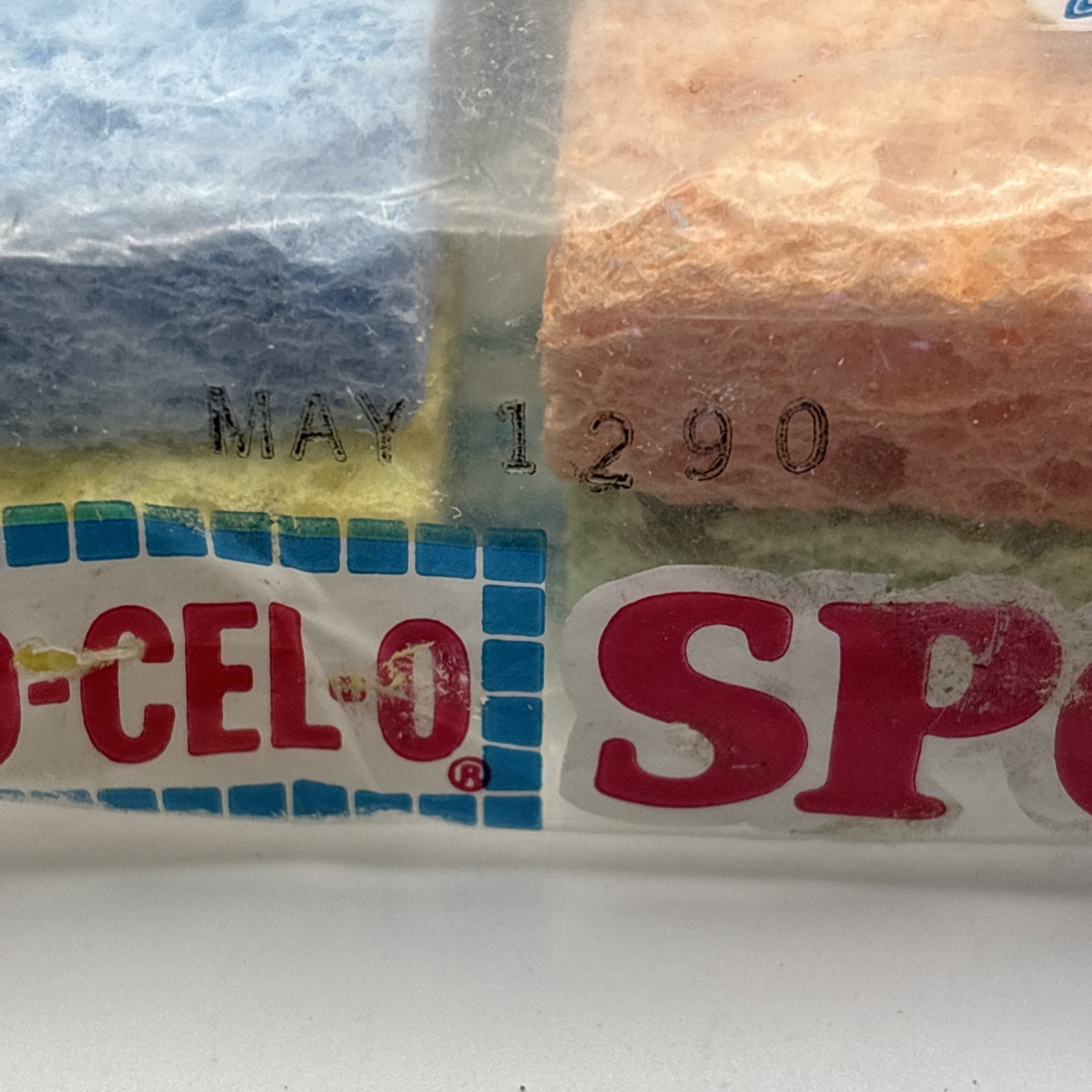 Vtg ‘90 O-CEL-O Handy Sponges 3M USA (4) 4.7×3.0x0.6 Cellulose NOS Betty Crocker