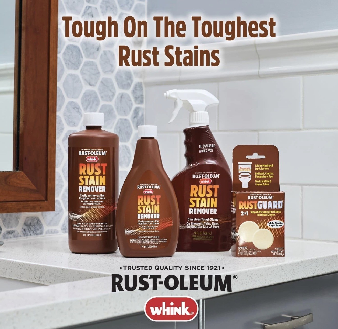 4 – Whink Rust Guard 2 In 1 Hard Water & Rust Toilet Bowl Cleaner – 8 Tabs Total