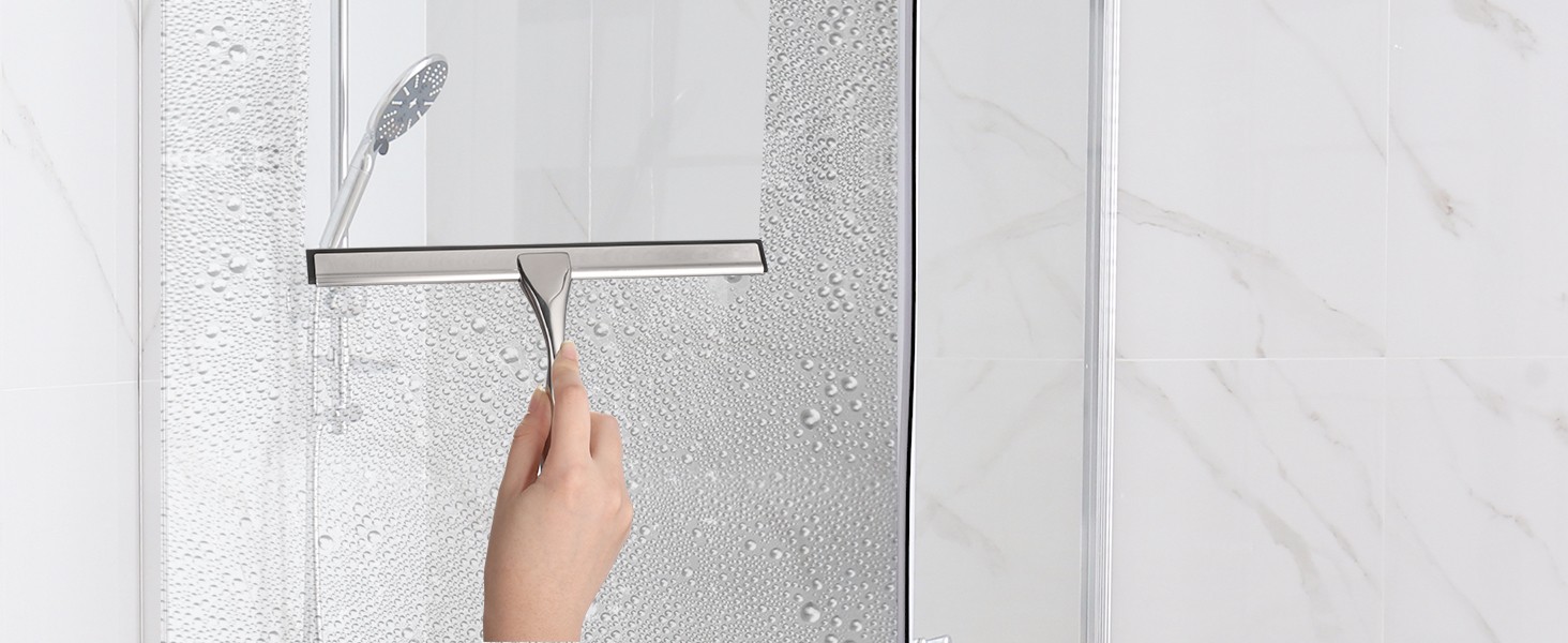 Hiware All-Purpose Shower Squeegee for Shower Doors, Bathroom, Window and Car