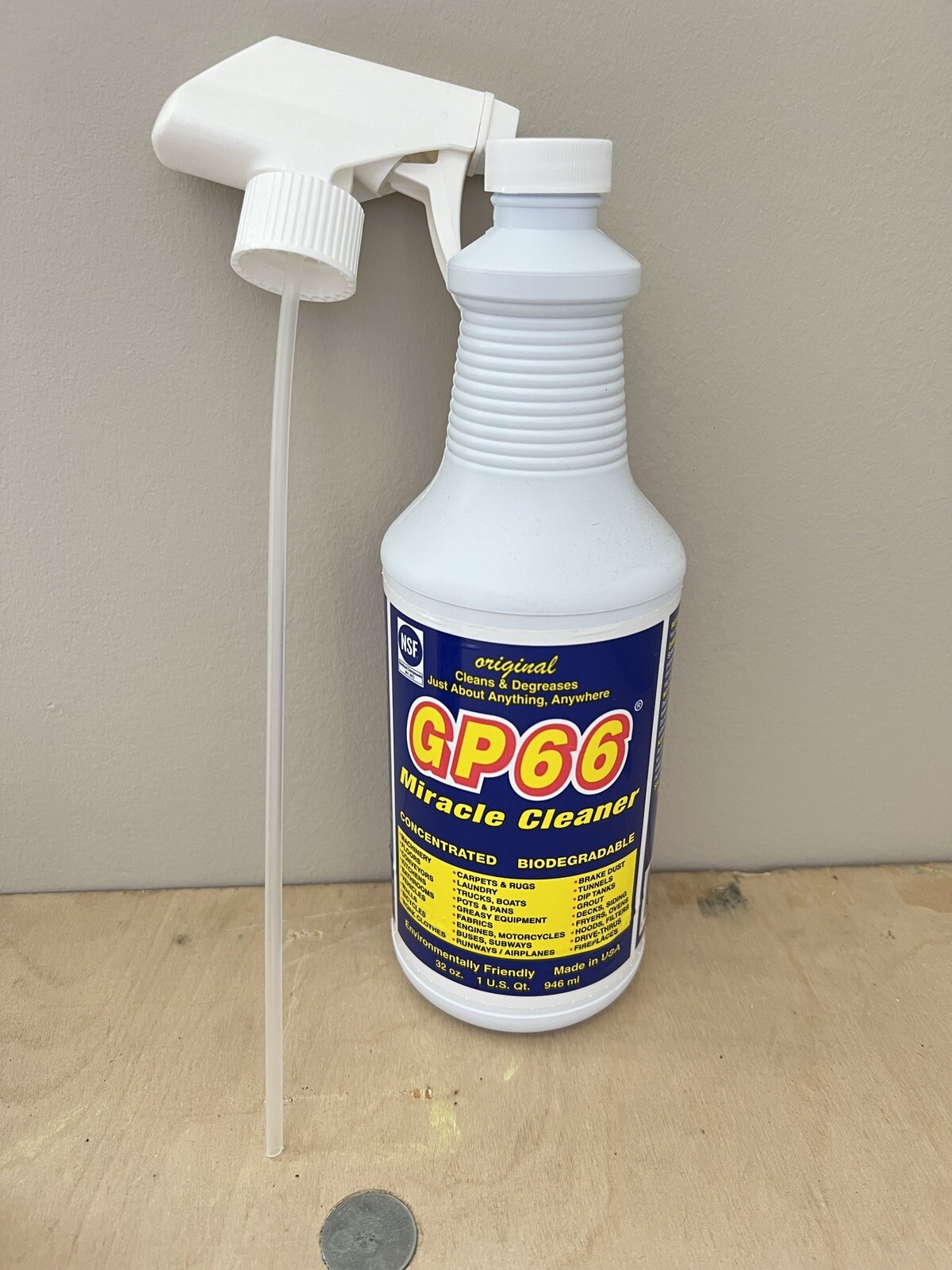 GP66 Concentrated All Purpose Miracle Spray Cleaner 32 oz Bottle Biodegradable