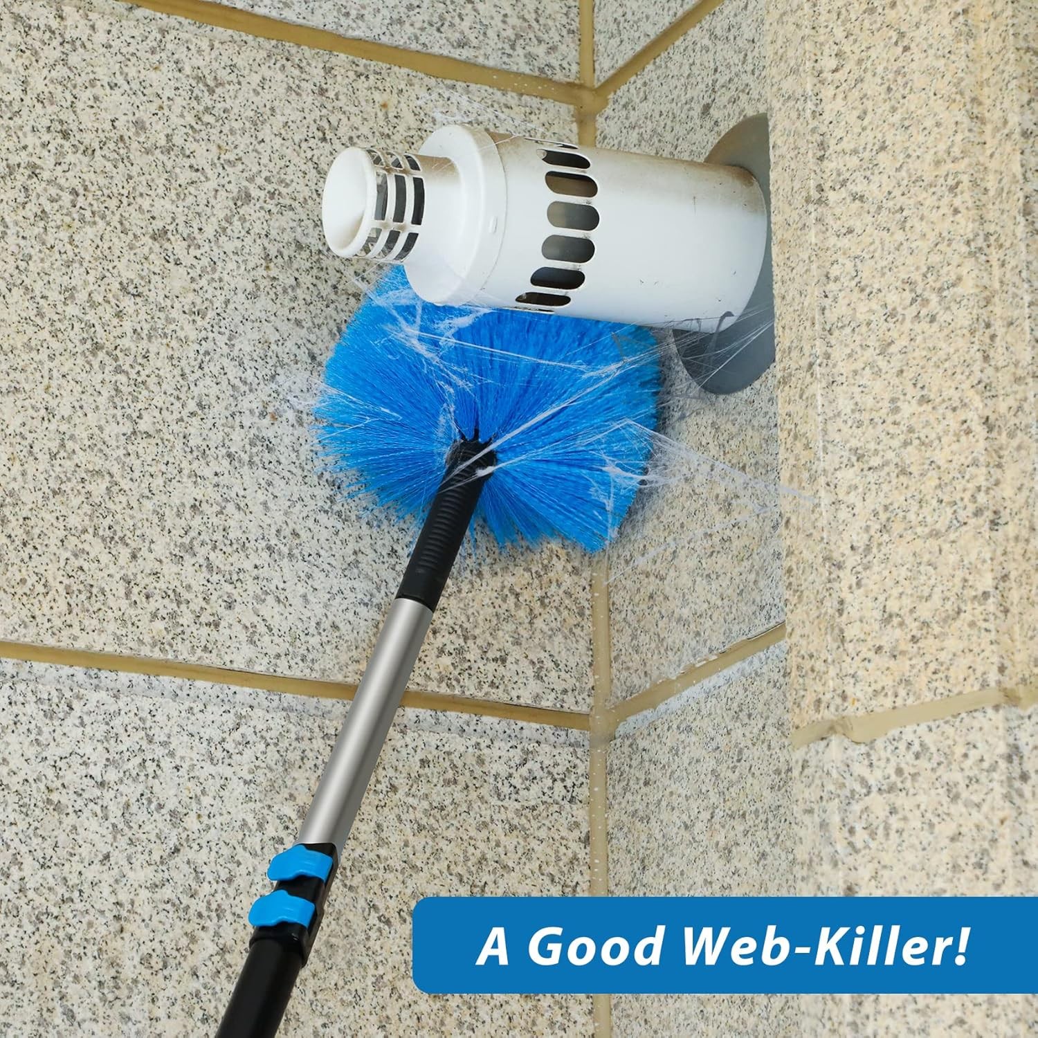 Extension Pole Duster Kit 5-12 Ft High Reach Cobweb Ceiling Fan Duster Wand