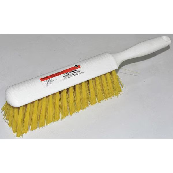 1 1/2 in W Bench Brush, Soft, 5 in L Handle, 8 in L Brush, Yellow, Plastic, 13