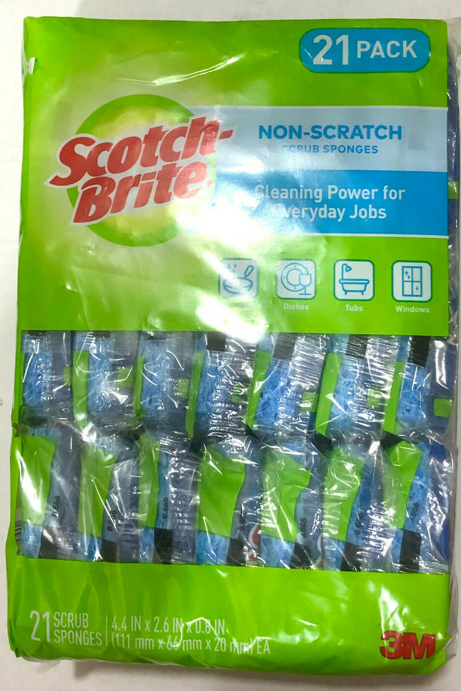 Scotch-Brite Non-Scratch Scrub Sponges 21 Wrapped Sponges, 21 Individual Spongs