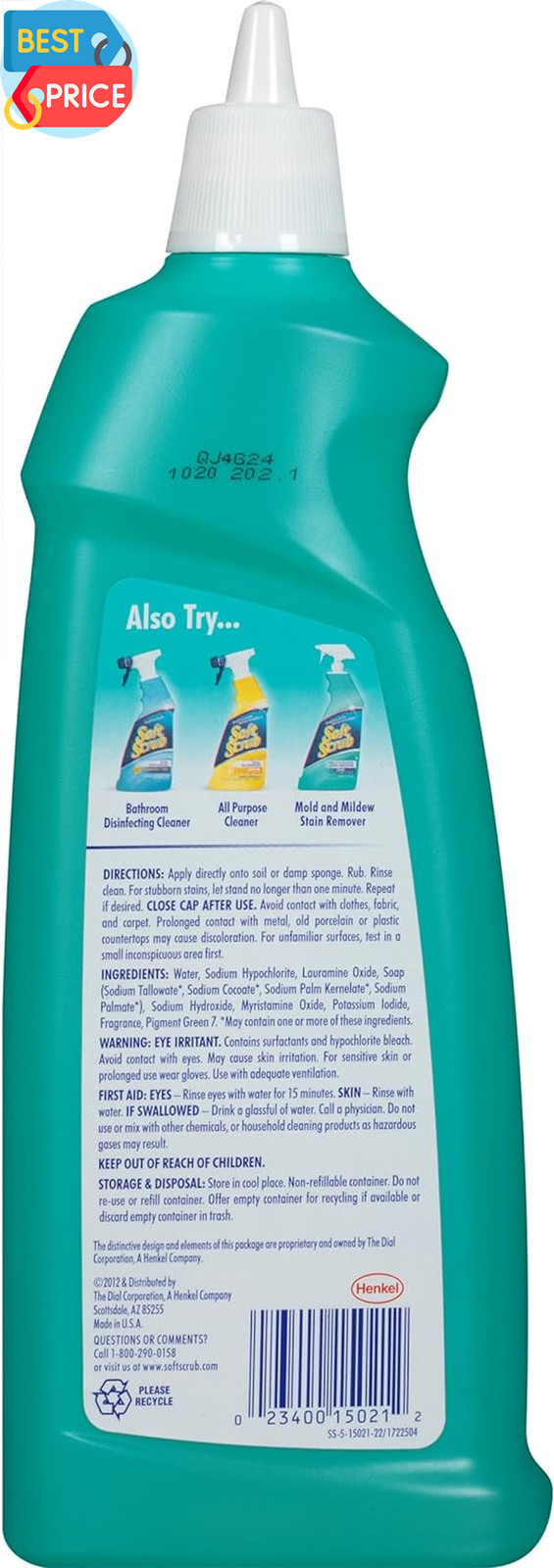 Gel with Bleach Cleaner, 28.6 Ounces (Pack of 6)