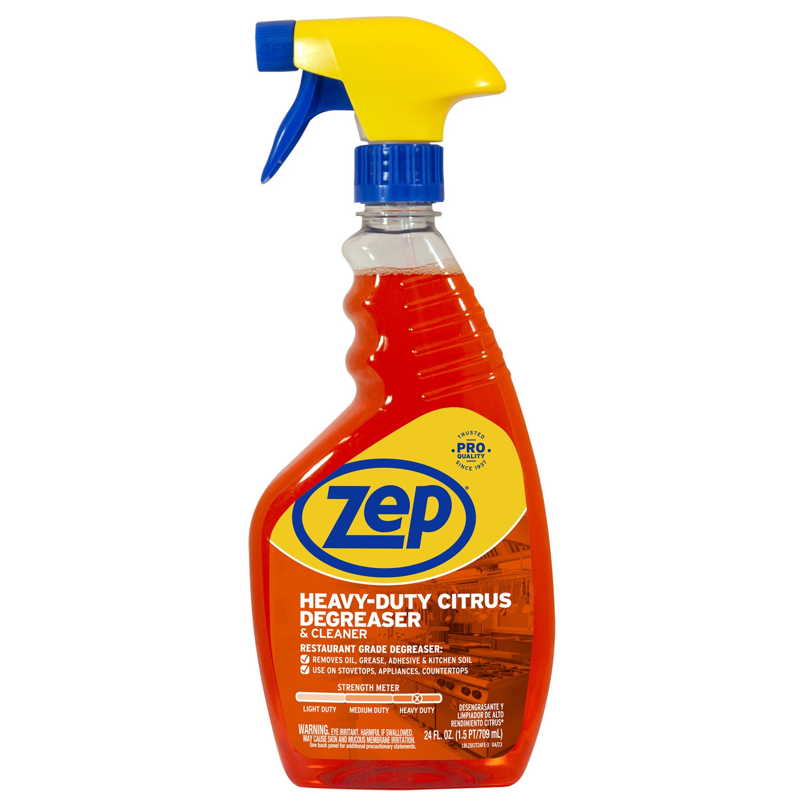 Zep Heavy-Duty Citrus Cleaner Spray Bottle 24 Fl oz (Pack of 4)