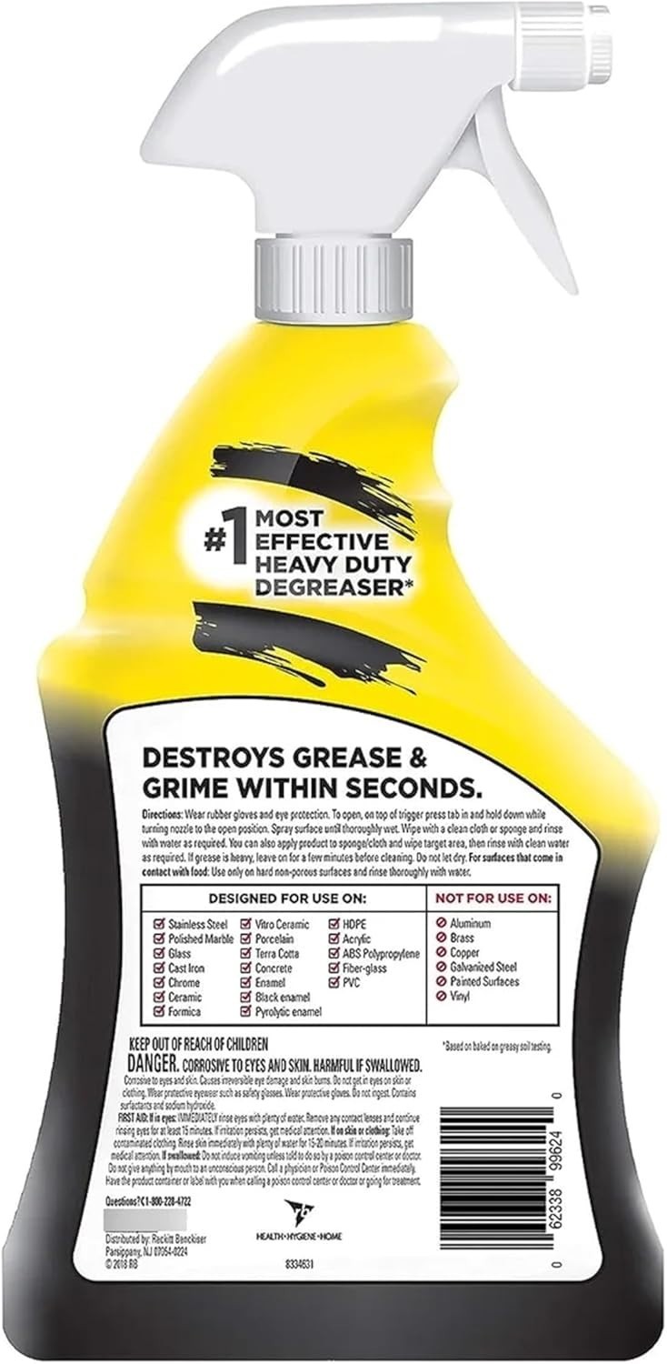 Easy-Off Heavy Duty Degreaser 32oz for Kitchen Garage Outdoor Grease Grime