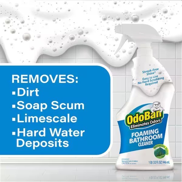 OdoBan (32 oz). Mountain Fresh Scent Foaming Bathroom surfaces Cleaner Spray