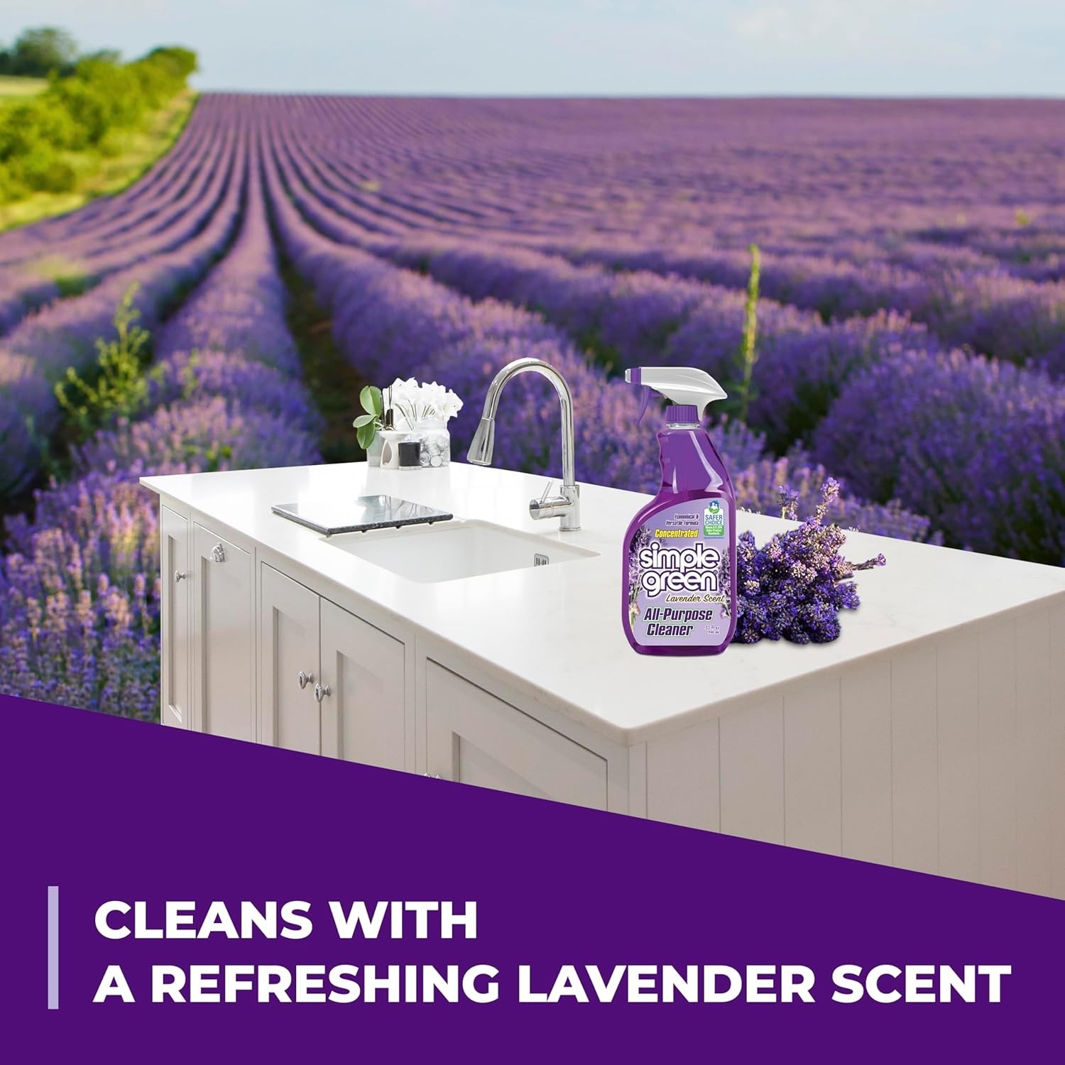 Lavender All-Purpose Cleaner, 32 Fl Oz (Pack of 3) – Concentrated Cleaning Power