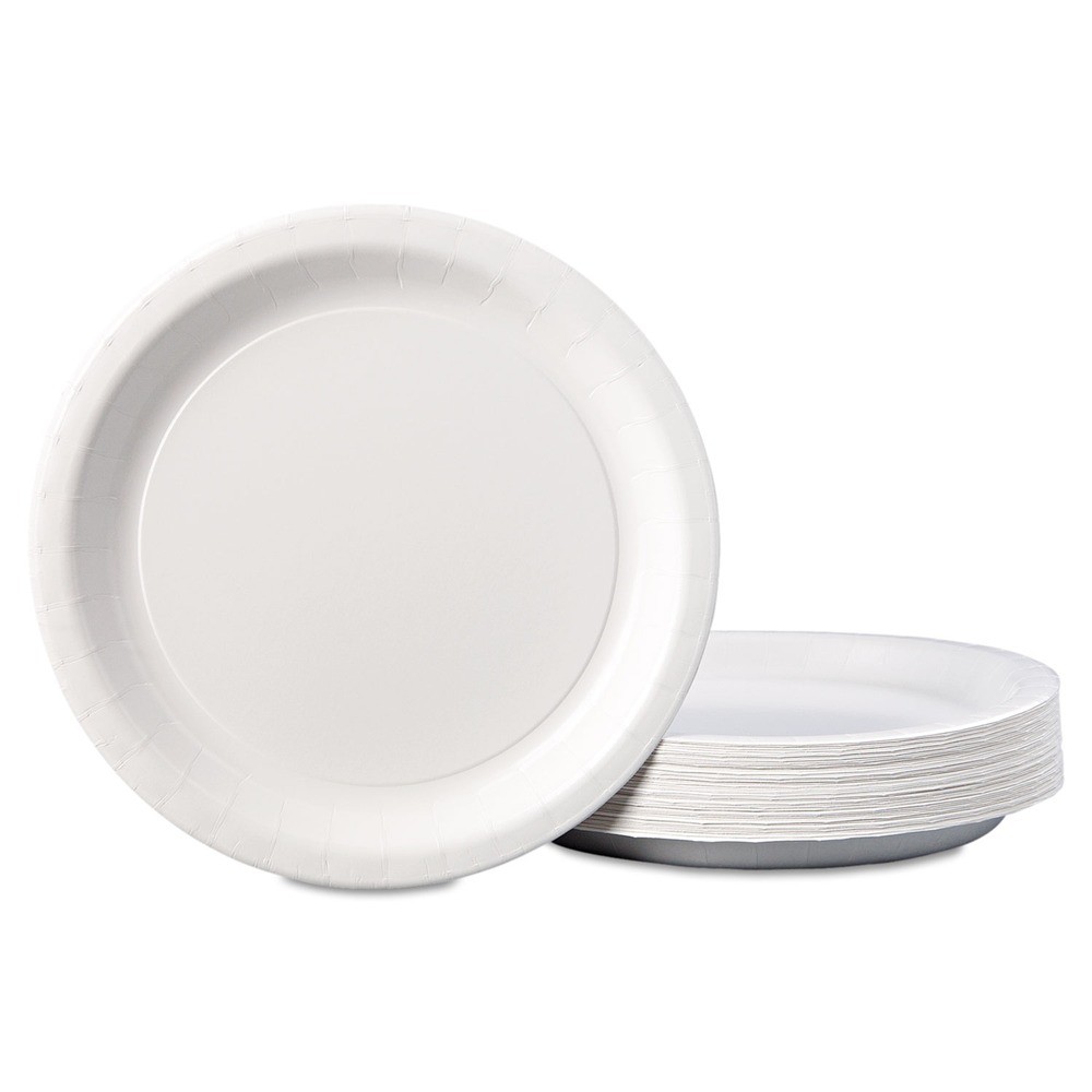 Hoffmaster PL7095 9 in. Coated Paper Dinnerware Plate – White (500/Carton) New