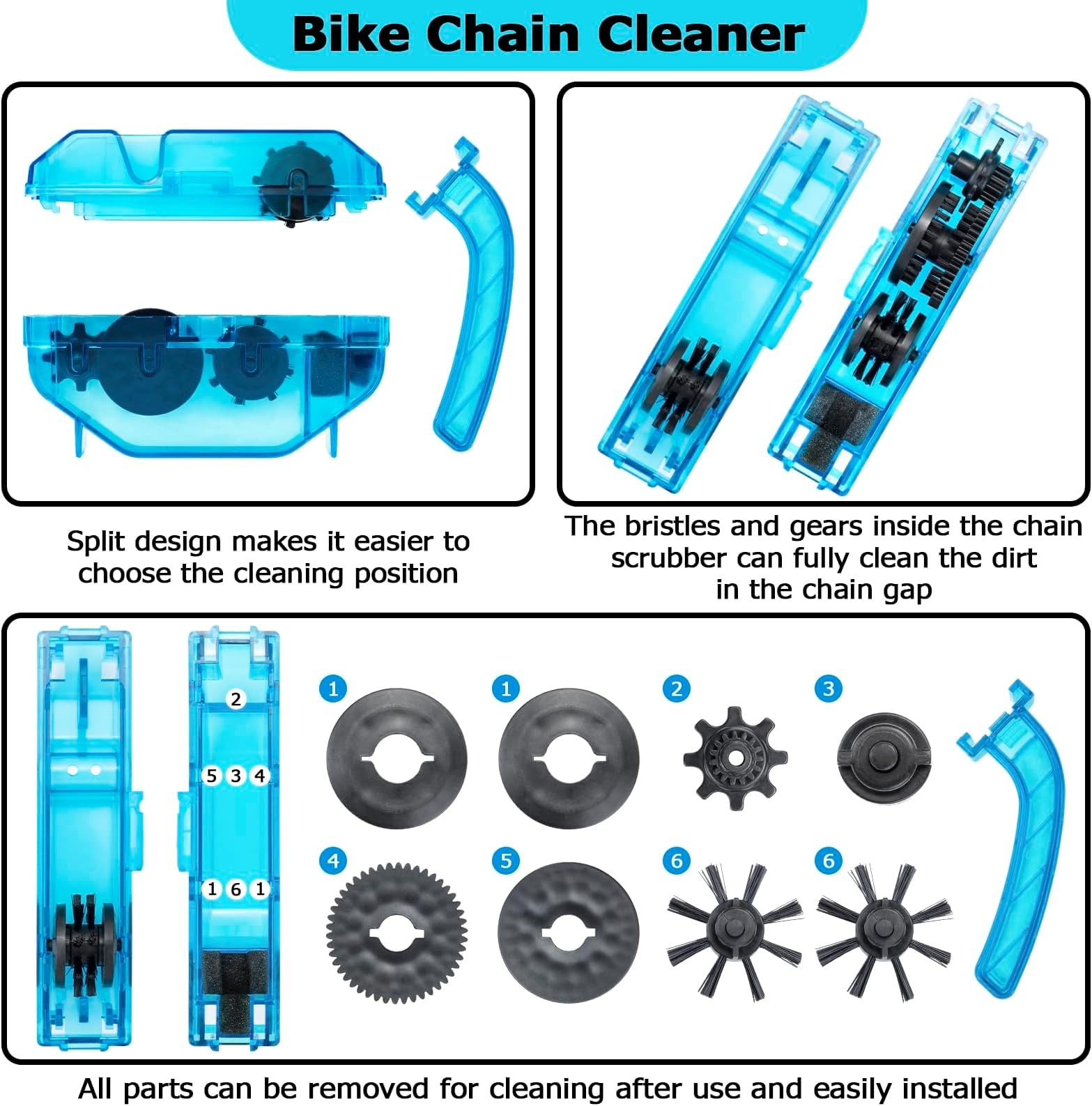 focopot Bike Cleaning Kit Including Bicycle Chain Cleaner Degreaser,Cycling C…