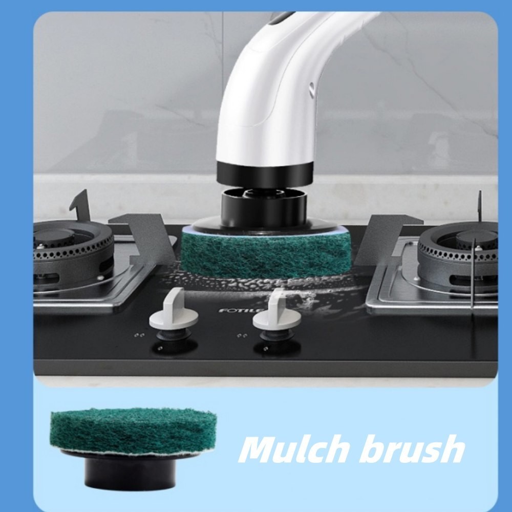 Electric Spin Scrubber – 8 Replaceable Brush Heads Shower Cleaner Brush 3 Speeds