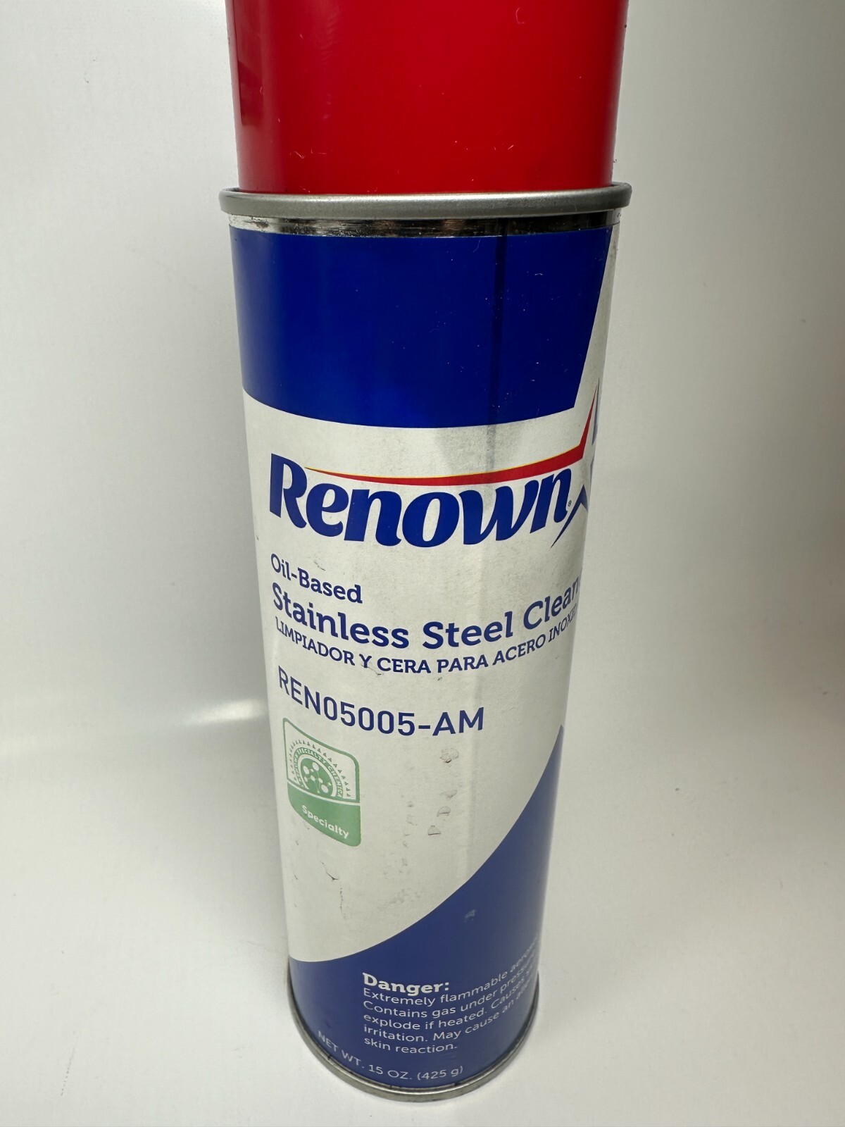 Renown Oil Based Stainless Steel Cleaner RENO5005-AM Net Wt. 15oz (425g)
