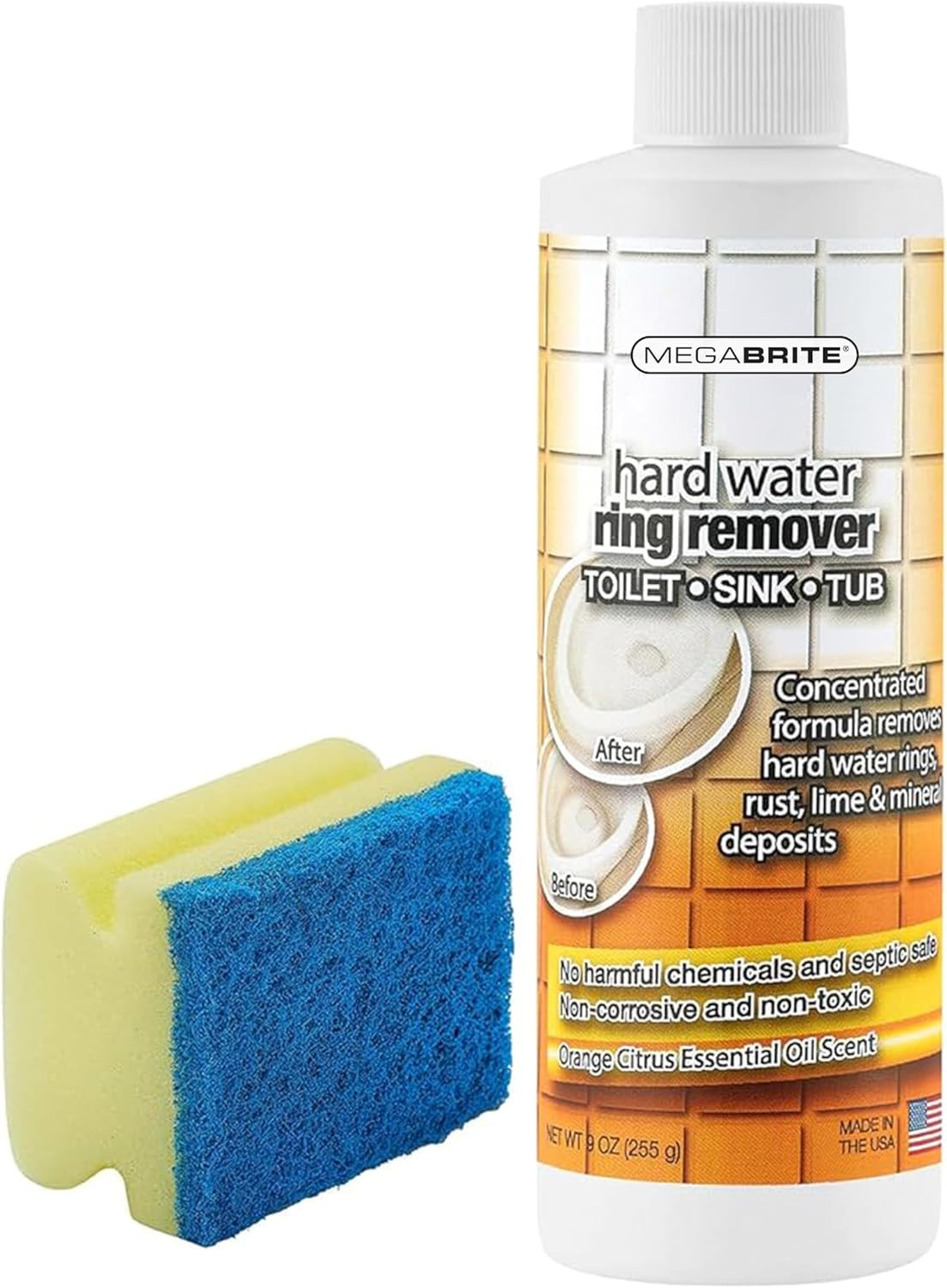 Toilet Bowl Stain Remover | Porcelain Sink, Tub & Bowl | Concentrated Formula Re