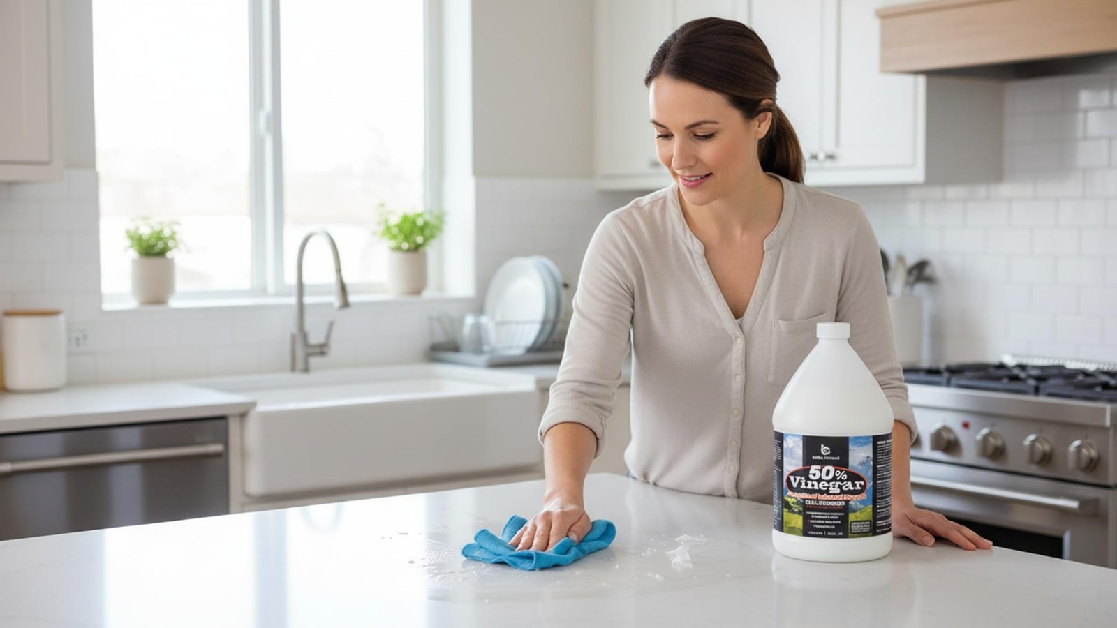 50% Pure Concentrated Vinegar – 125x Stronger Cleaner for Indoor & Outdoor Use (