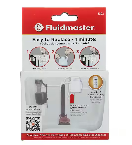 Flush N Sparkle Bleach Toilet Cleaning Refills (2-Pack), Fluidmaster 8302P8