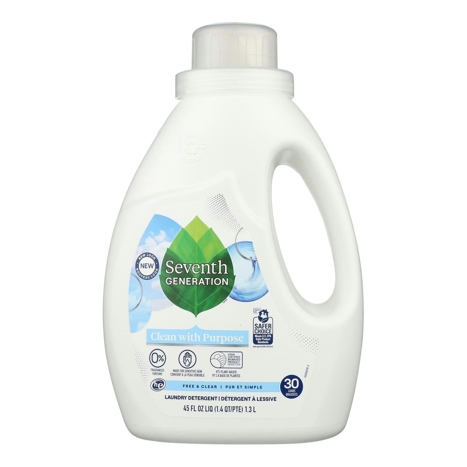 Seventh Generation – Liquid Laundry Free And Clear 45 fl. oz (Pack of 6)