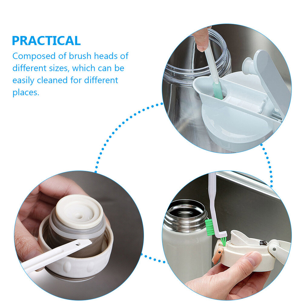 16PCS Small Cleaning Brush Cleaning Tools Clean Crevice Brush Jewelry Kits Vial