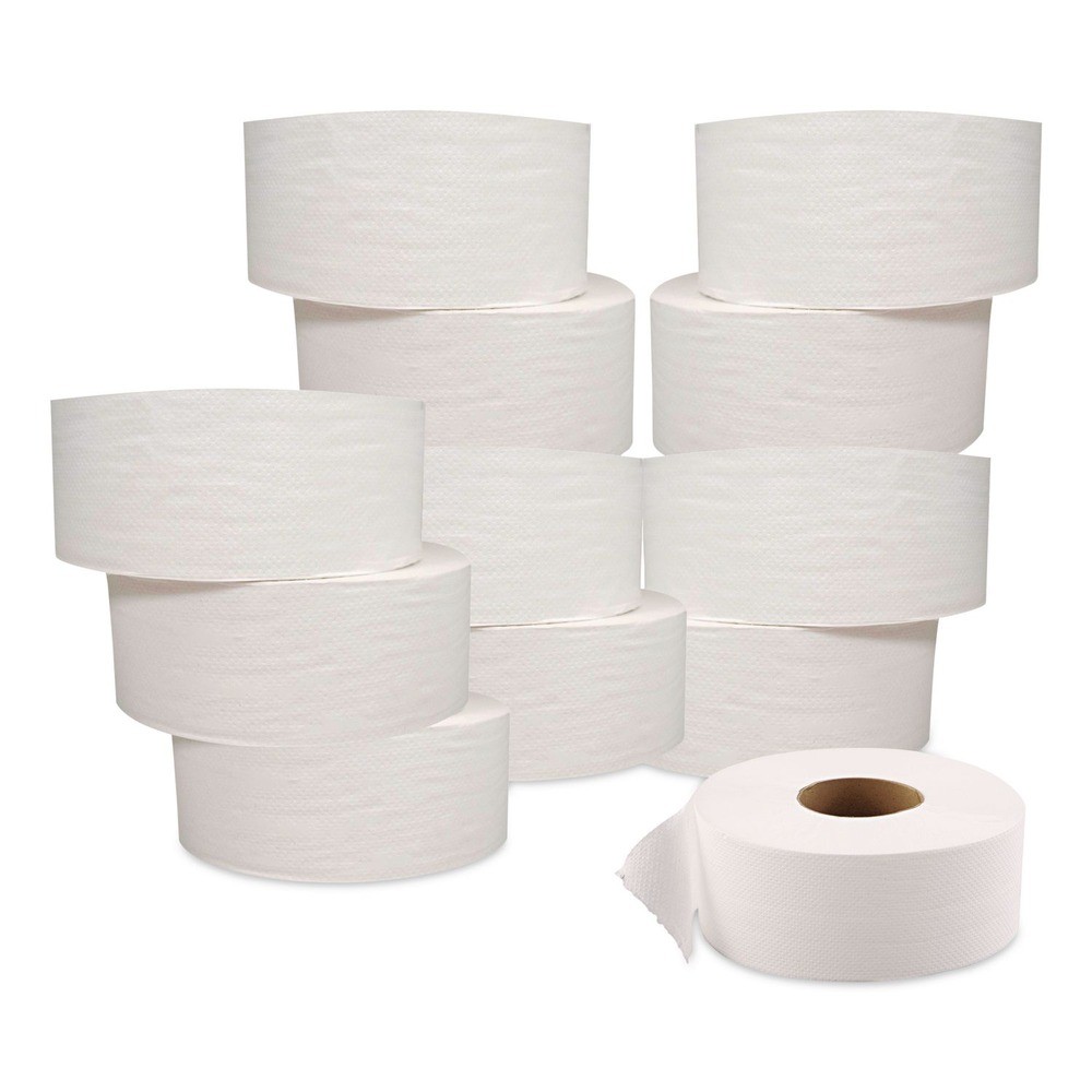 GEN ULTRA9B 3.3″ x 500′ 2-Ply JRT Jumbo Bath Tissue – White (12/CT) New