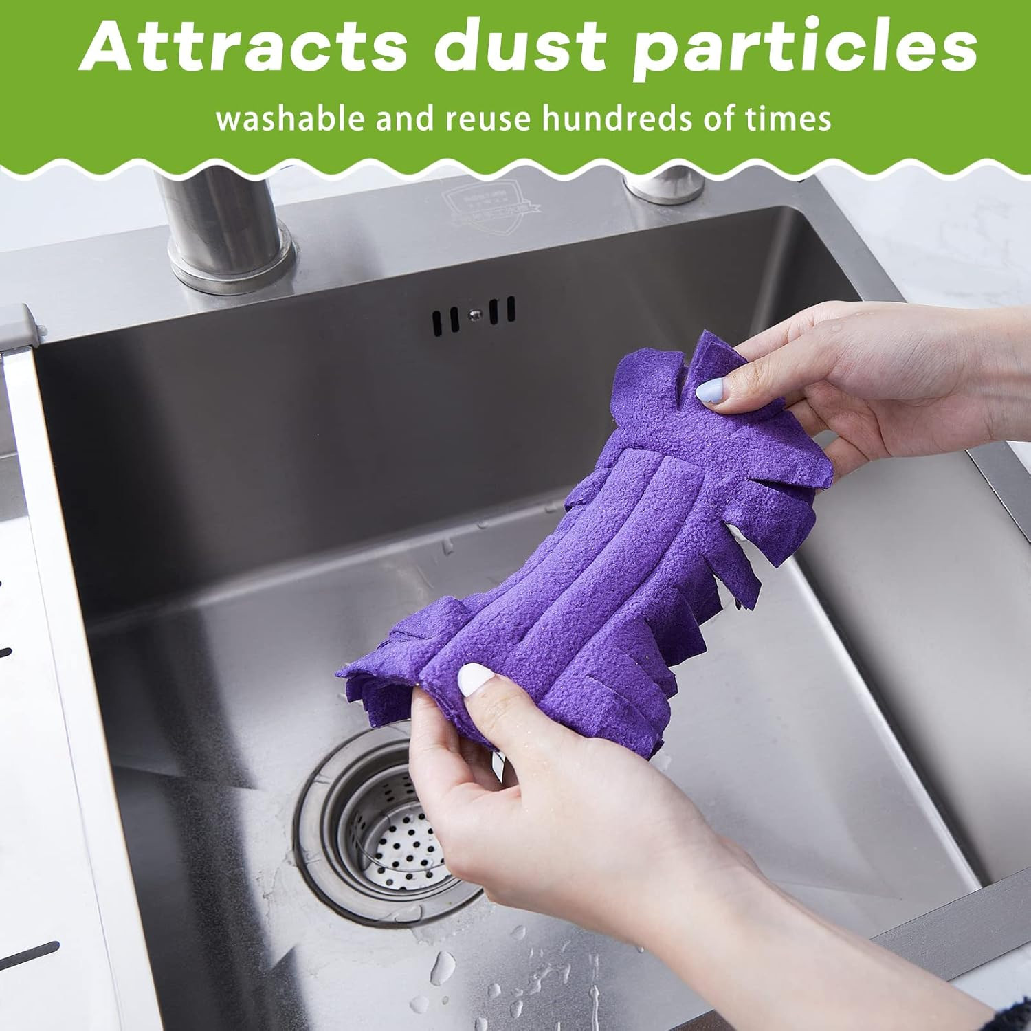 12 Pcs Duster Refill Reusable Fleece Duster Refills Feather Flat Dusters Multi S
