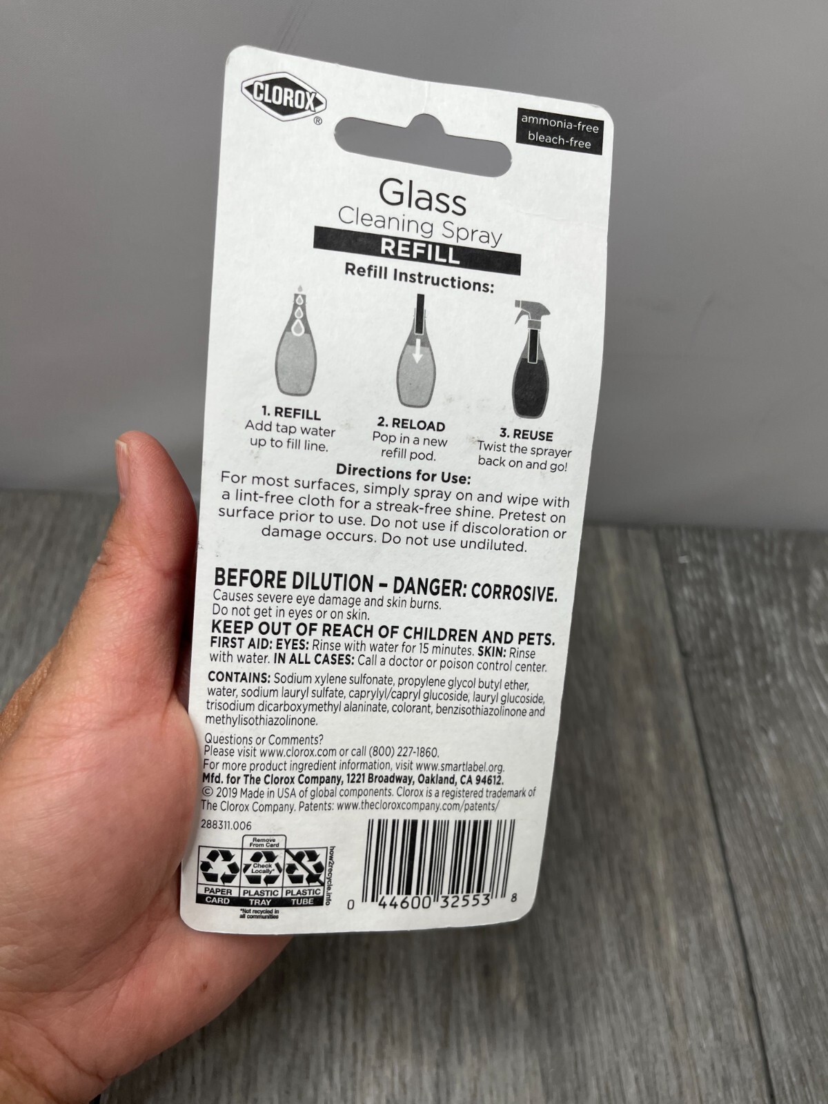 4ct Clorox Glass Cleaner Refill Cartridges for Glass Cleaner Spray Bottle