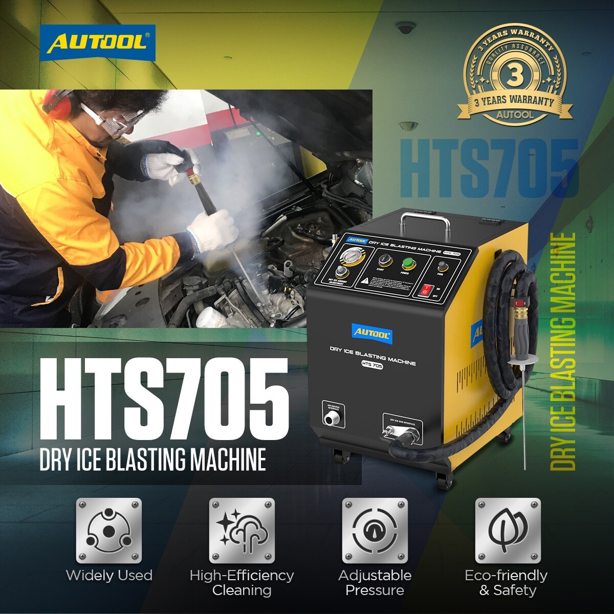 AUTOOL Dry Ice Blasting Machine Blaster Cleaner Engine MISSING ROD ATTACHMENT