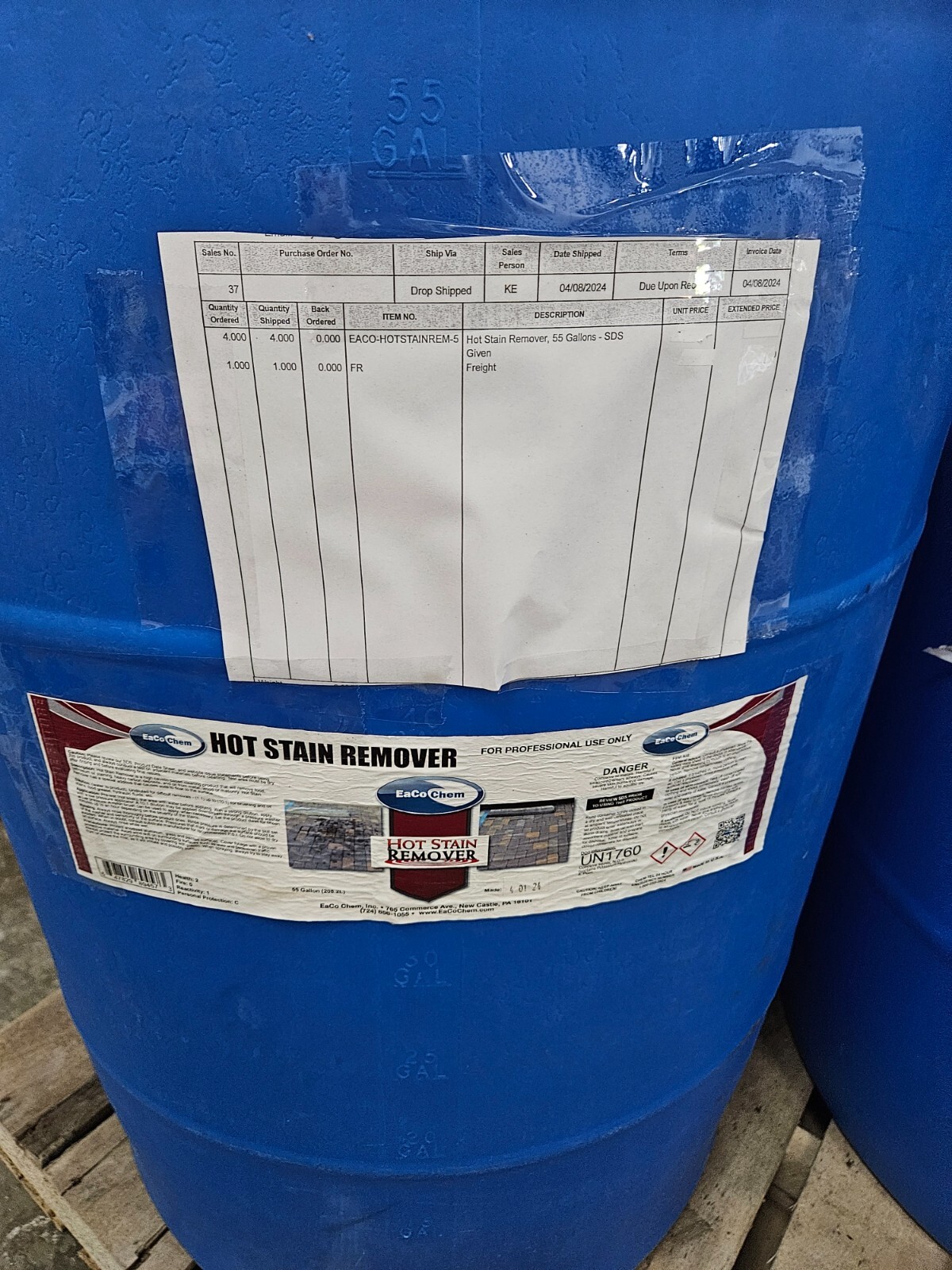EaCo Chem Hot Stain Remover – Remove Food, Oil, Petroleum & More – 80 Gallon