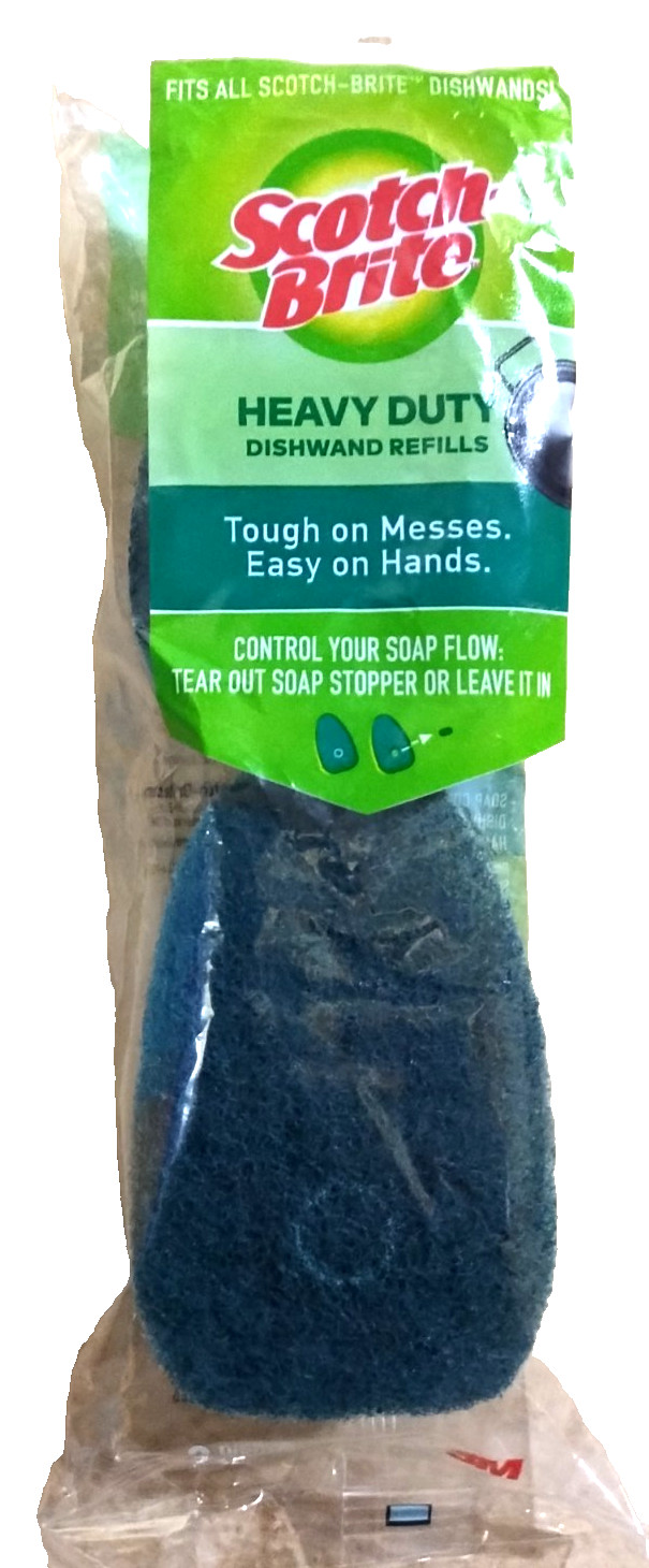 3M Scotch-Brite Heavy Duty Dishwand Scrubber Refill 2 pk