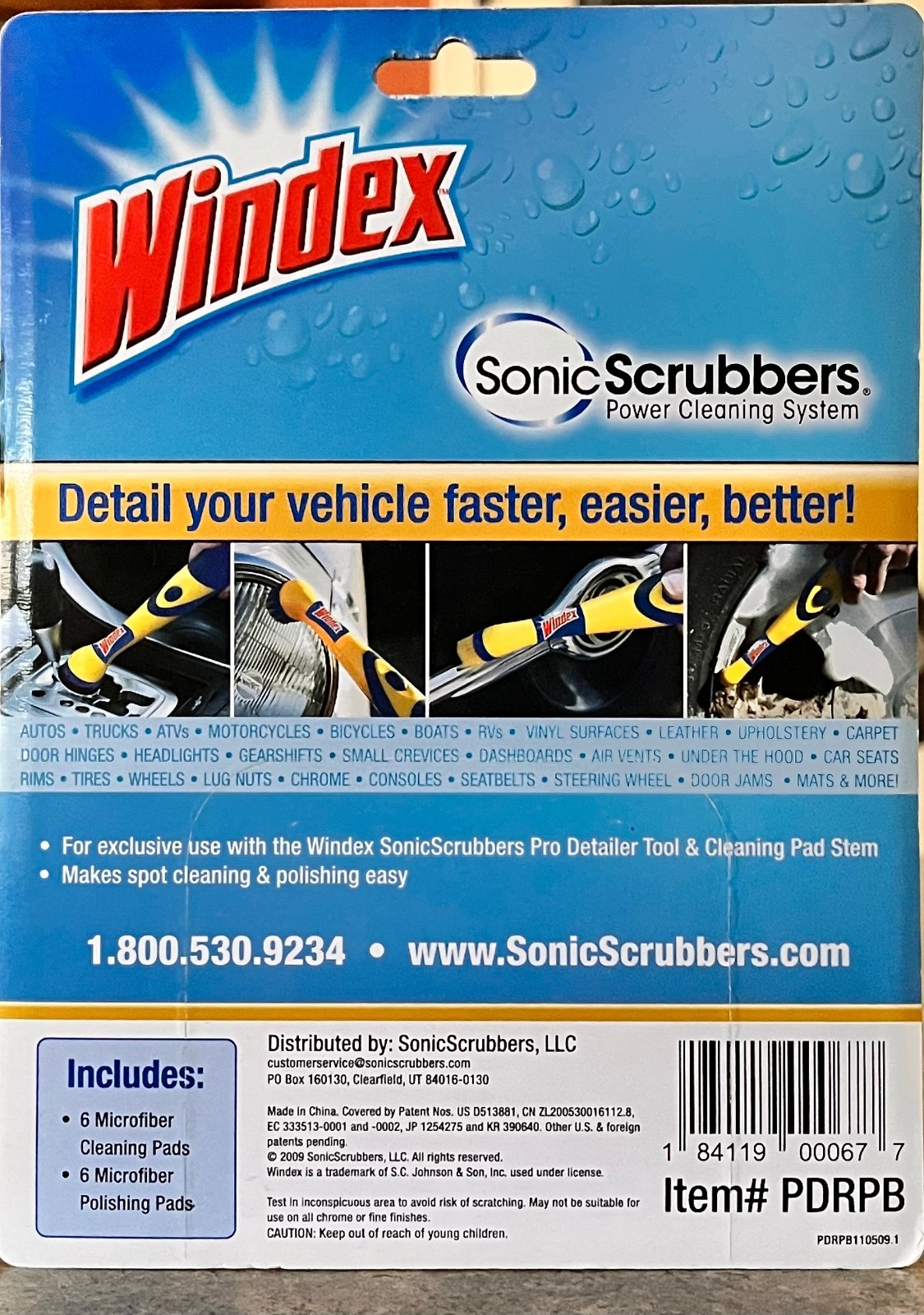 Windex Sonic Scrubber Pro Detailer Microfiber Pad Refills 12pk NEW-2 packs