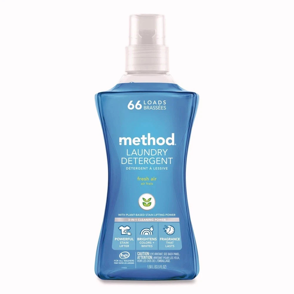 Method 318025 53.5 oz Laundry Detergent – Fresh Air Scent (4/Carton) New