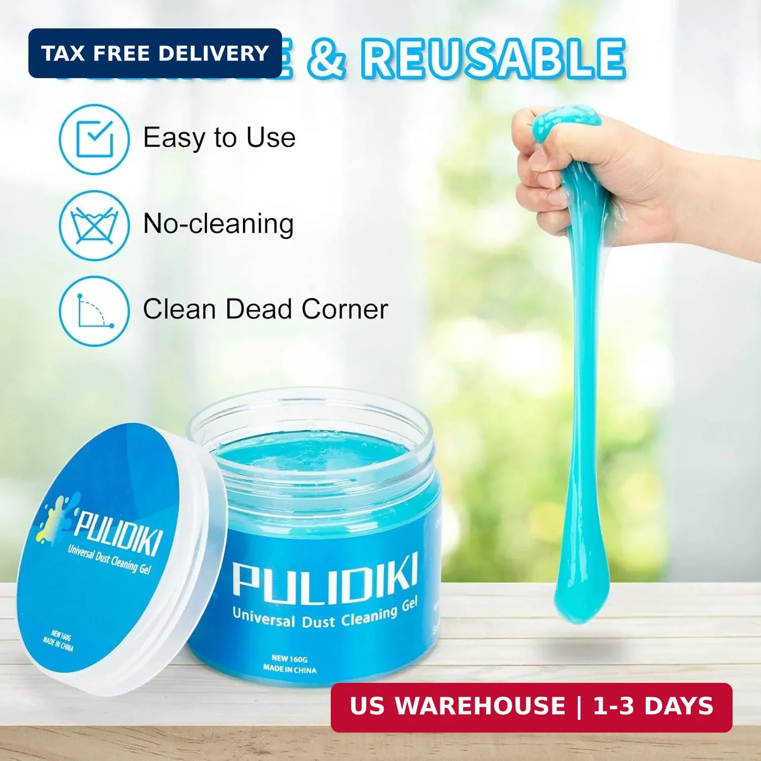 PULIDIKI Car Cleaning Gel Car Clean Putty, Universal Car Interior Cleaner Slime,
