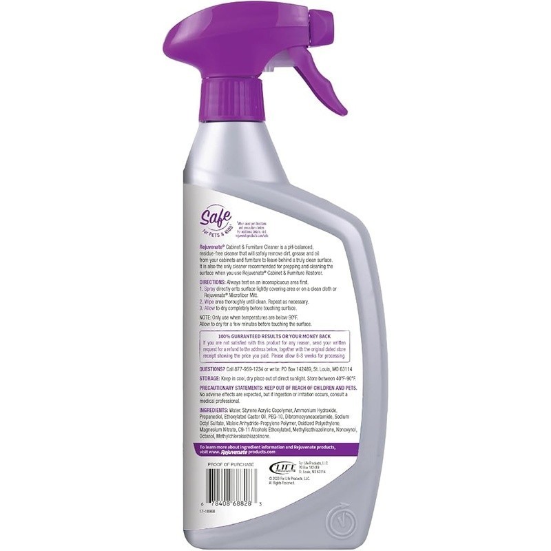 Streak Free Cabinet & Furniture Cleaner Liquid Safe Pets Kids Daily Use