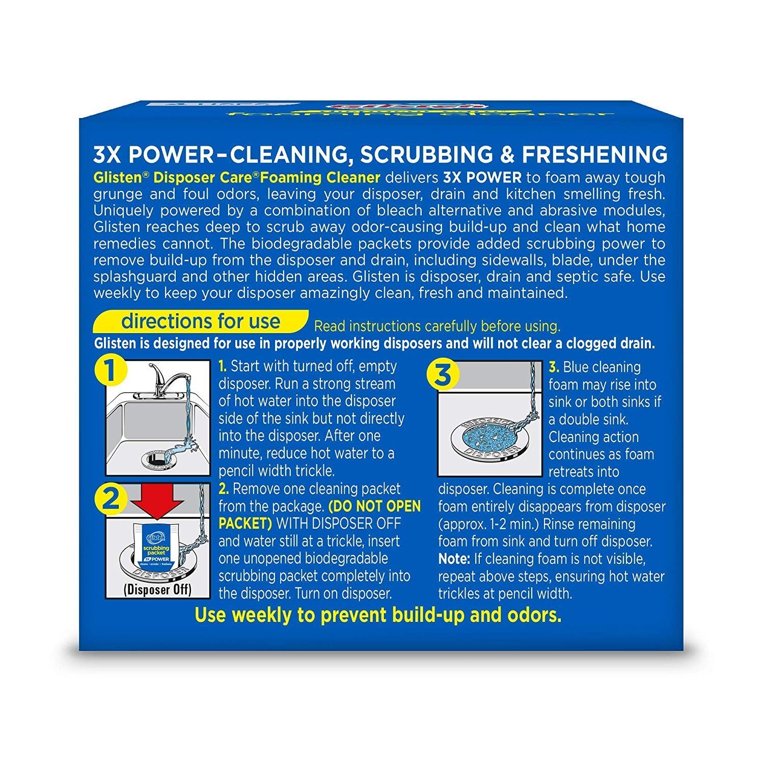 Deep Cleansing Garbage Disposal & Sink Cleaner – Lemon Scented Odor Eliminator
