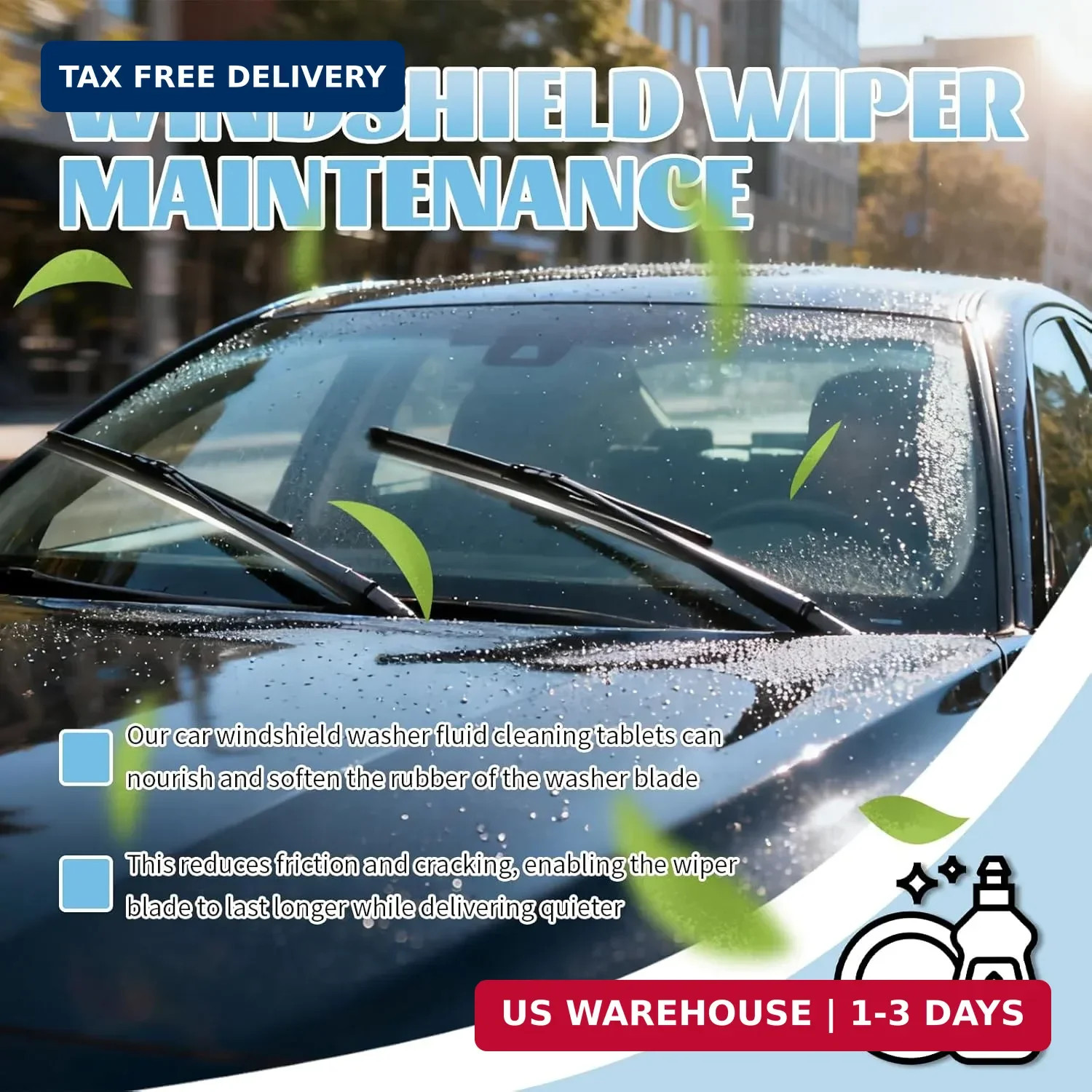 30PCS Car Windshield Washer Tablets,Windshield Washer Fluid Tablets Provide Clea