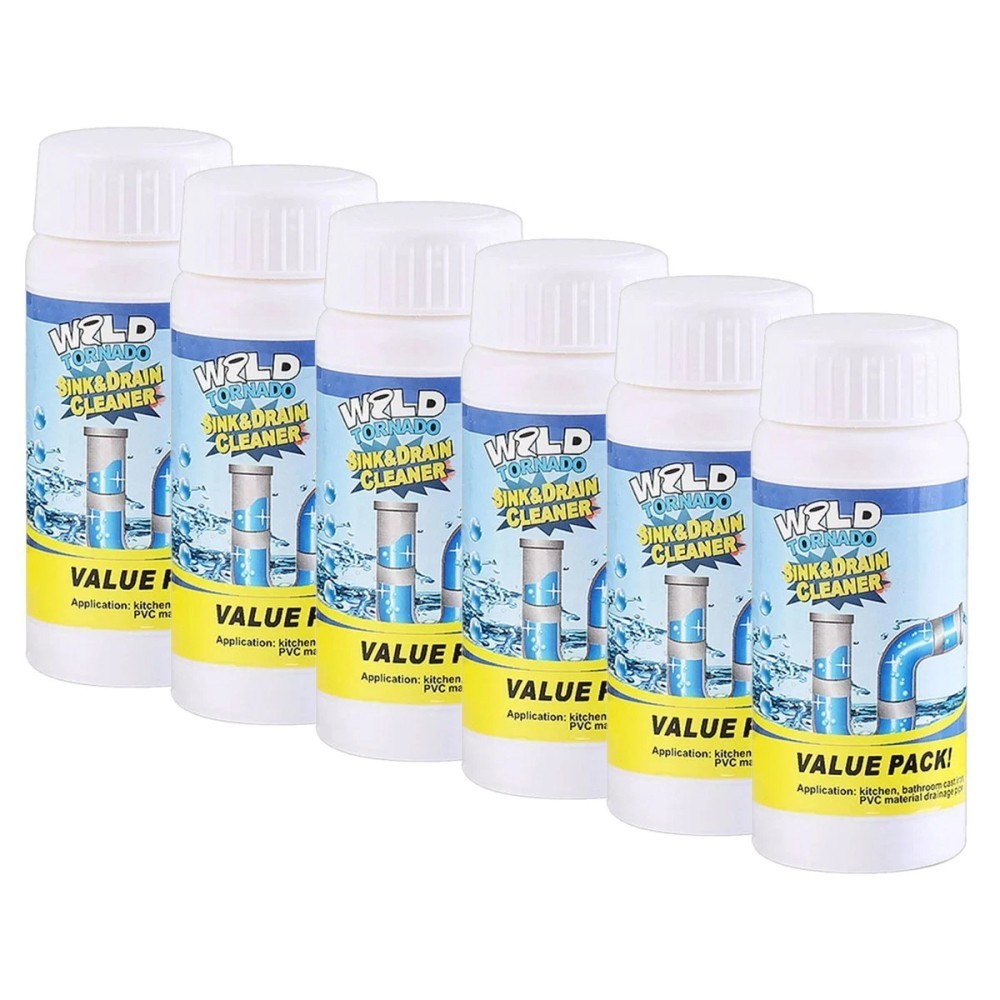 Wild-Tornado Powerful Sink / Drain Cleaner Powder – Quick Foaming Super Clean